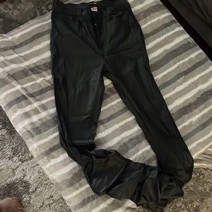 Fashion nova leather pants.